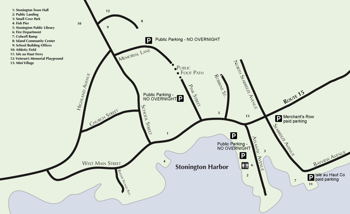 Downtown Stonington Map